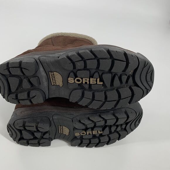 Sorel Water Fall 1964 Pac Suede Snow Boots Size 6.5 Womens Dark Brown Leather - Picture 8 of 8